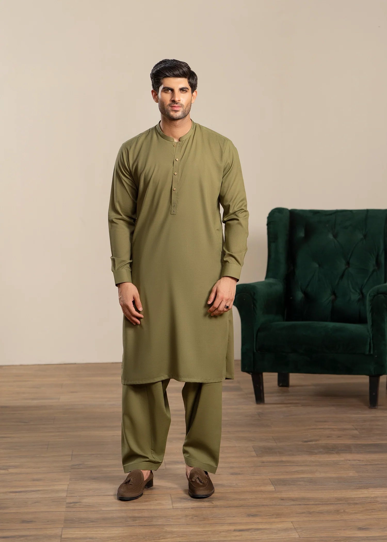 Wash & Wear | Mehndi Ban Shalwar Kameez