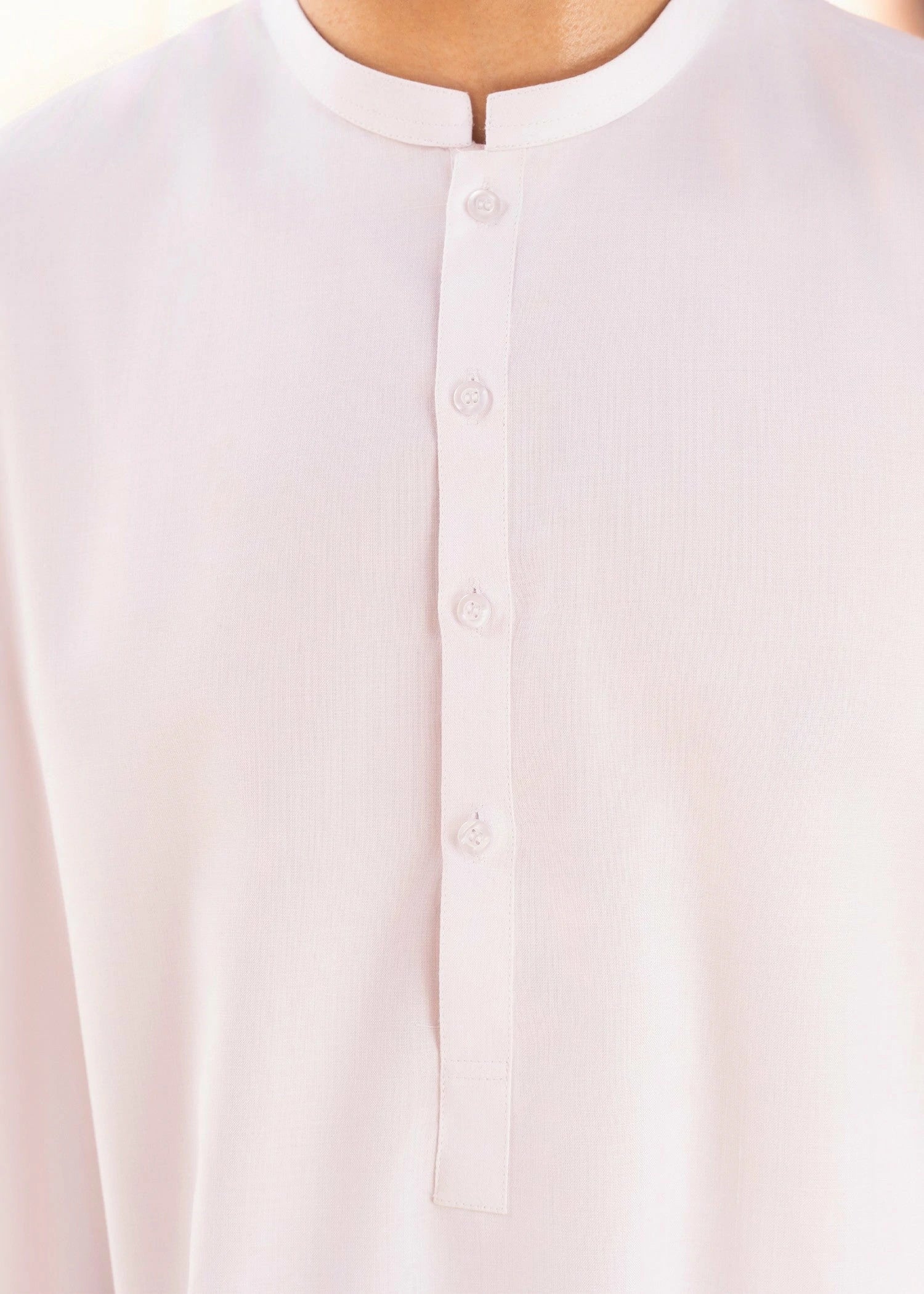 Wash & Wear | White Ban Shalwar Kameez