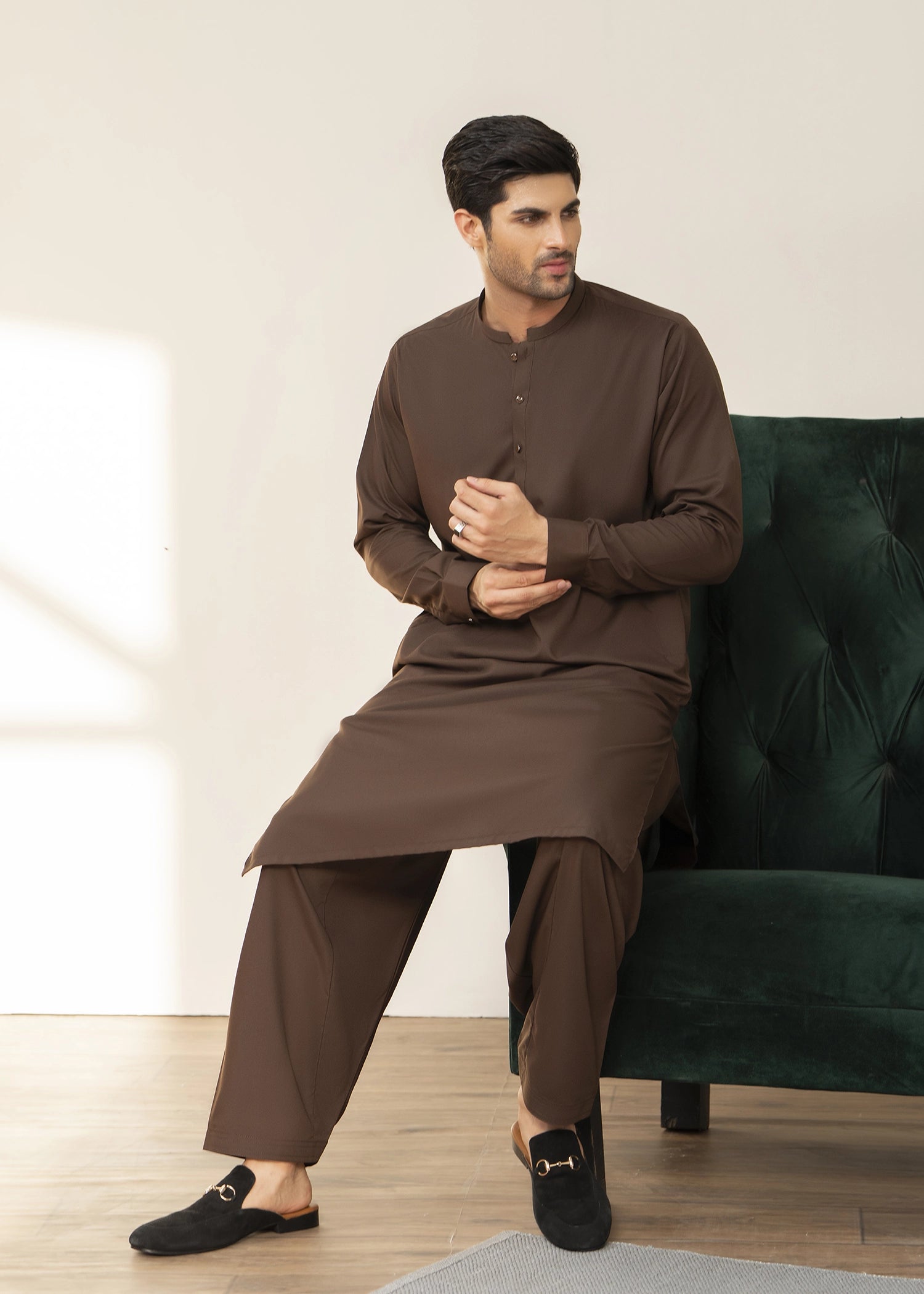 Casual Kameez Shalwar + Waistcoat | Wash & Wear