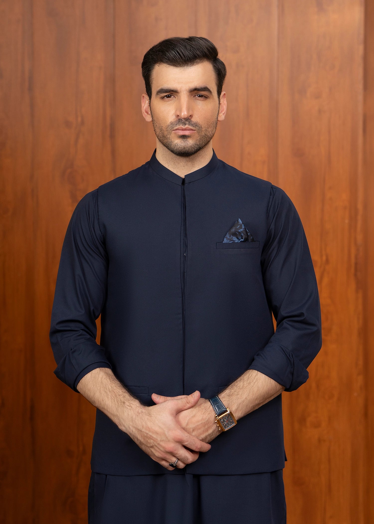 Casual Kameez Shalwar + Waistcoat | Wash & Wear