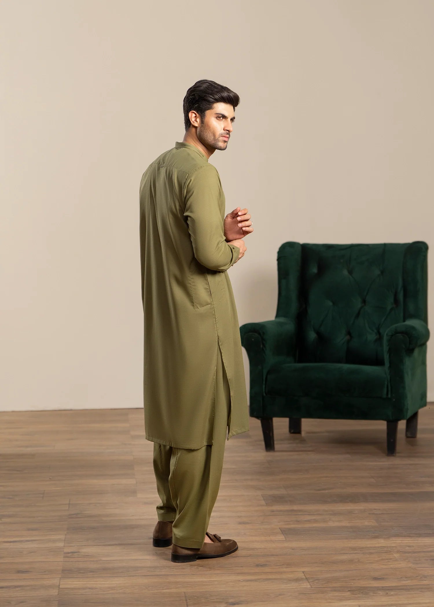Wash & Wear | Mehndi Ban Shalwar Kameez