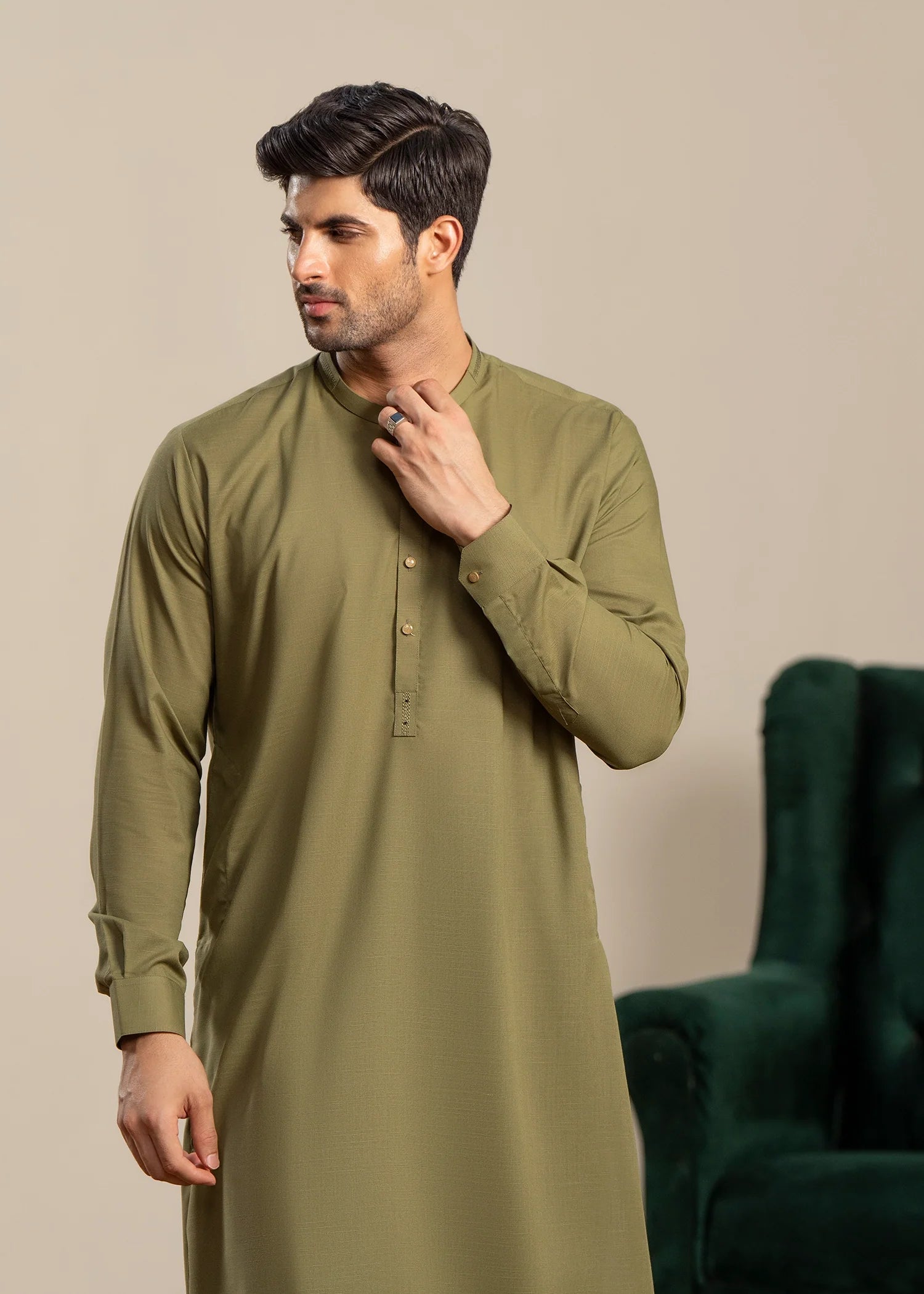 Wash & Wear | Mehndi Ban Shalwar Kameez