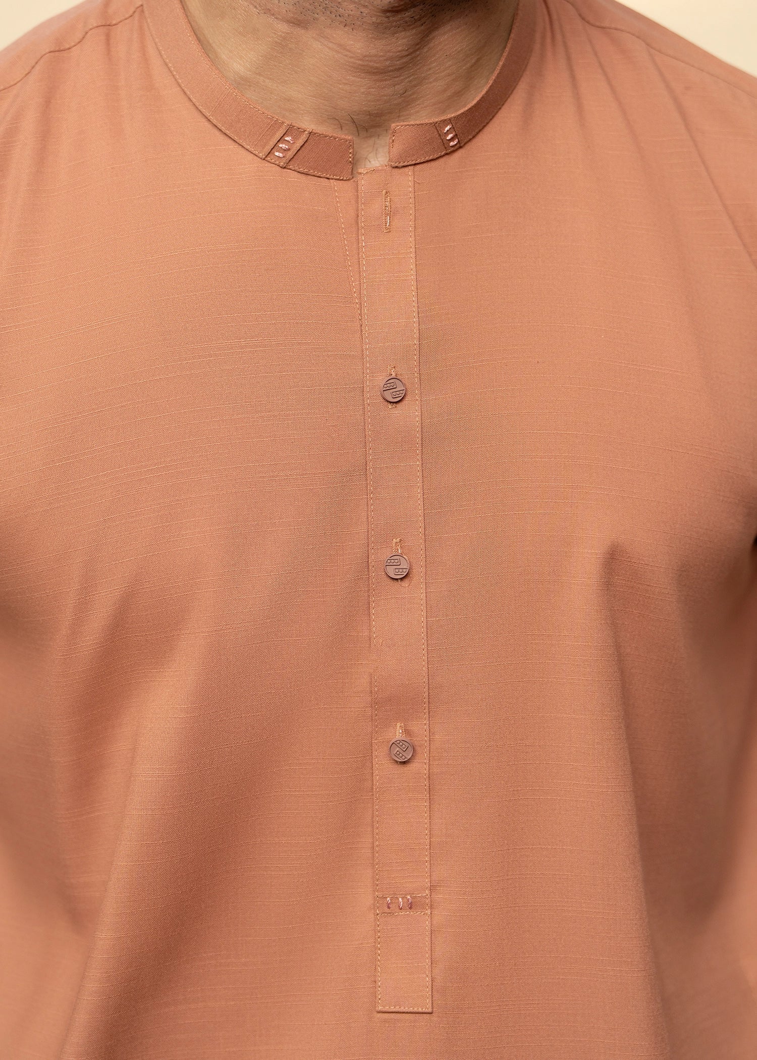 Wash & Wear | Sand Brown Ban Shalwar Kameez