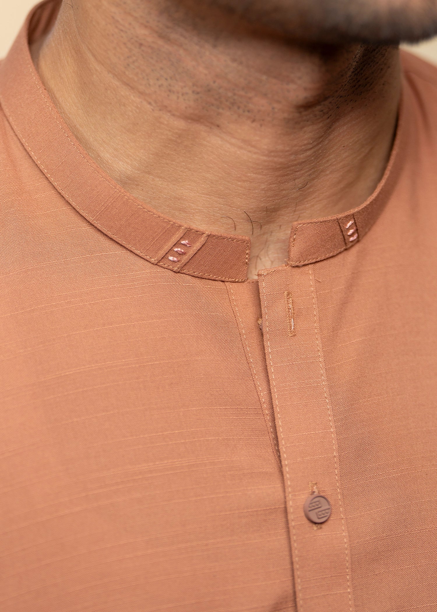 Wash & Wear | Sand Brown Ban Shalwar Kameez