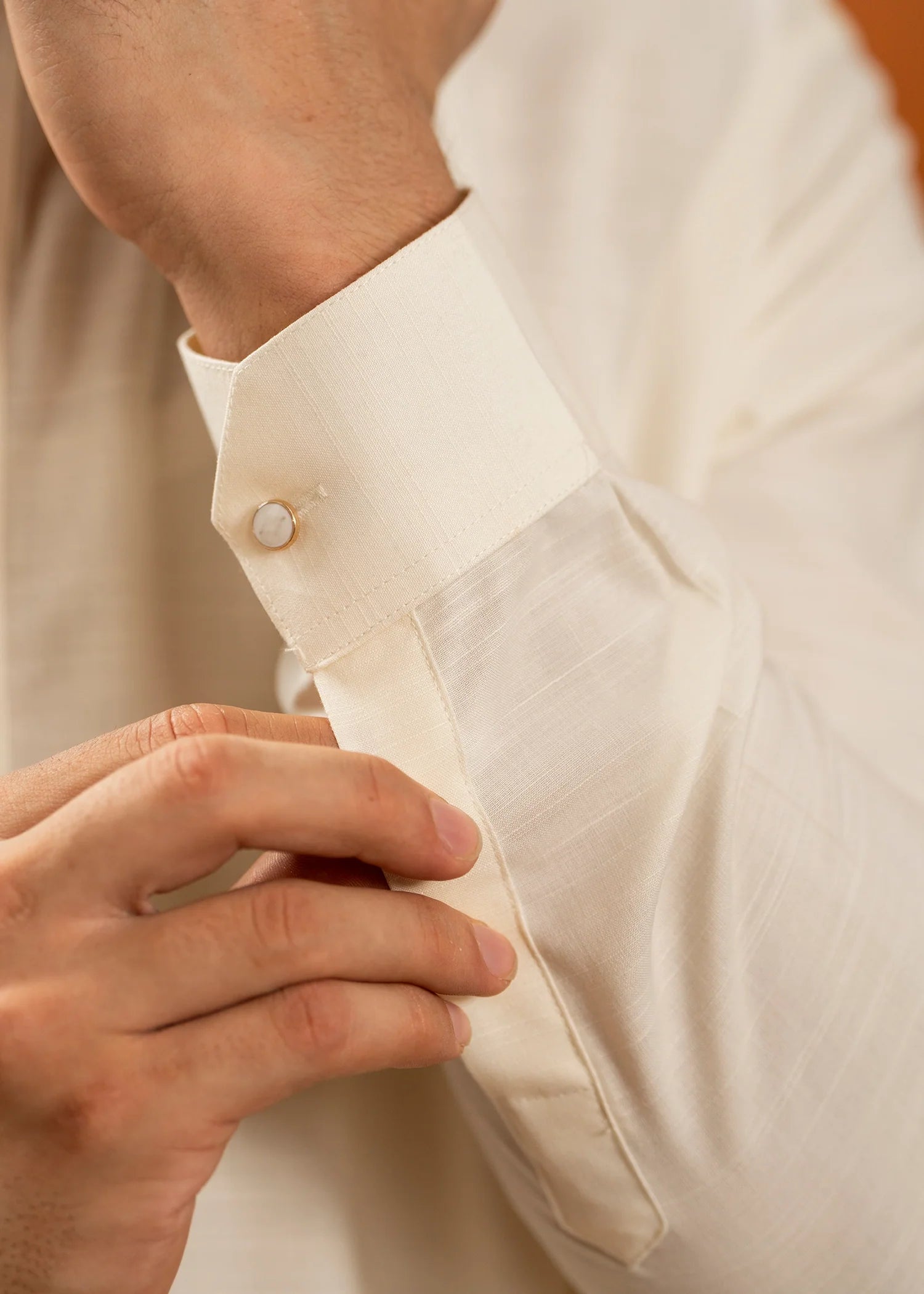 Wash & Wear | Cream Ban Shalwar Kameez