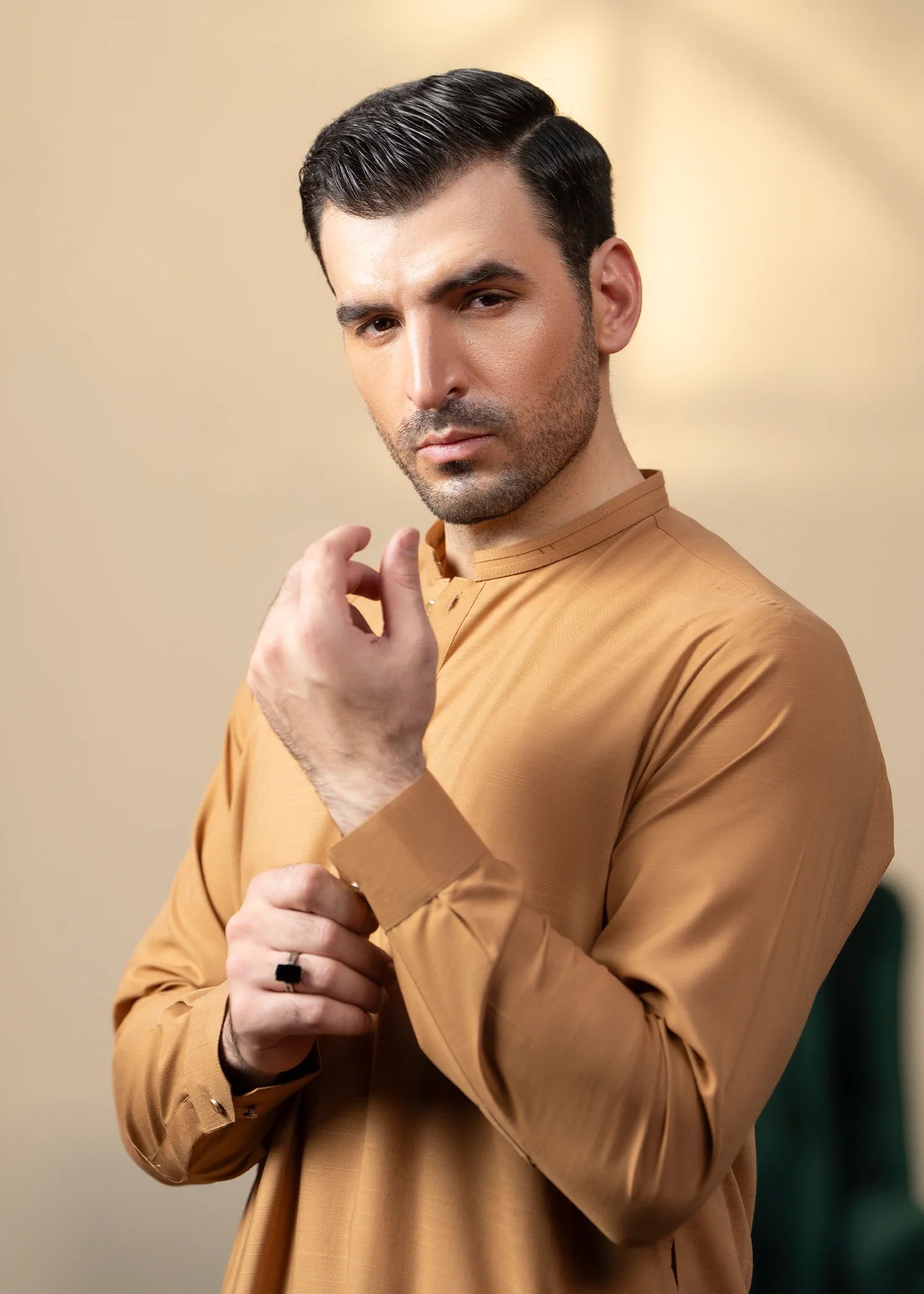 Wash & Wear | Mustard Ban Shalwar Kameez
