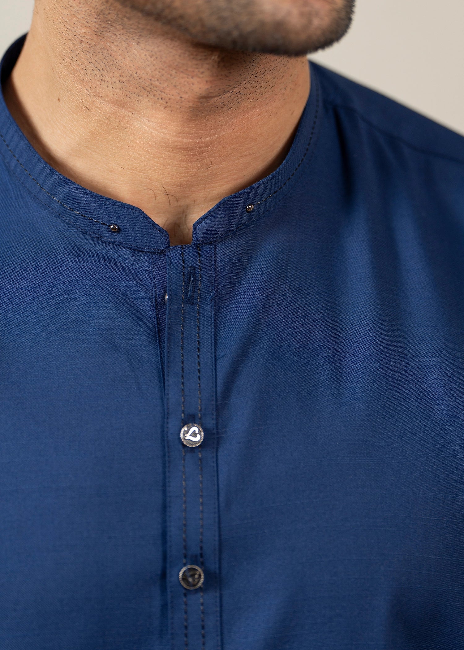 Wash & Wear | Navy Ban Shalwar Kameez
