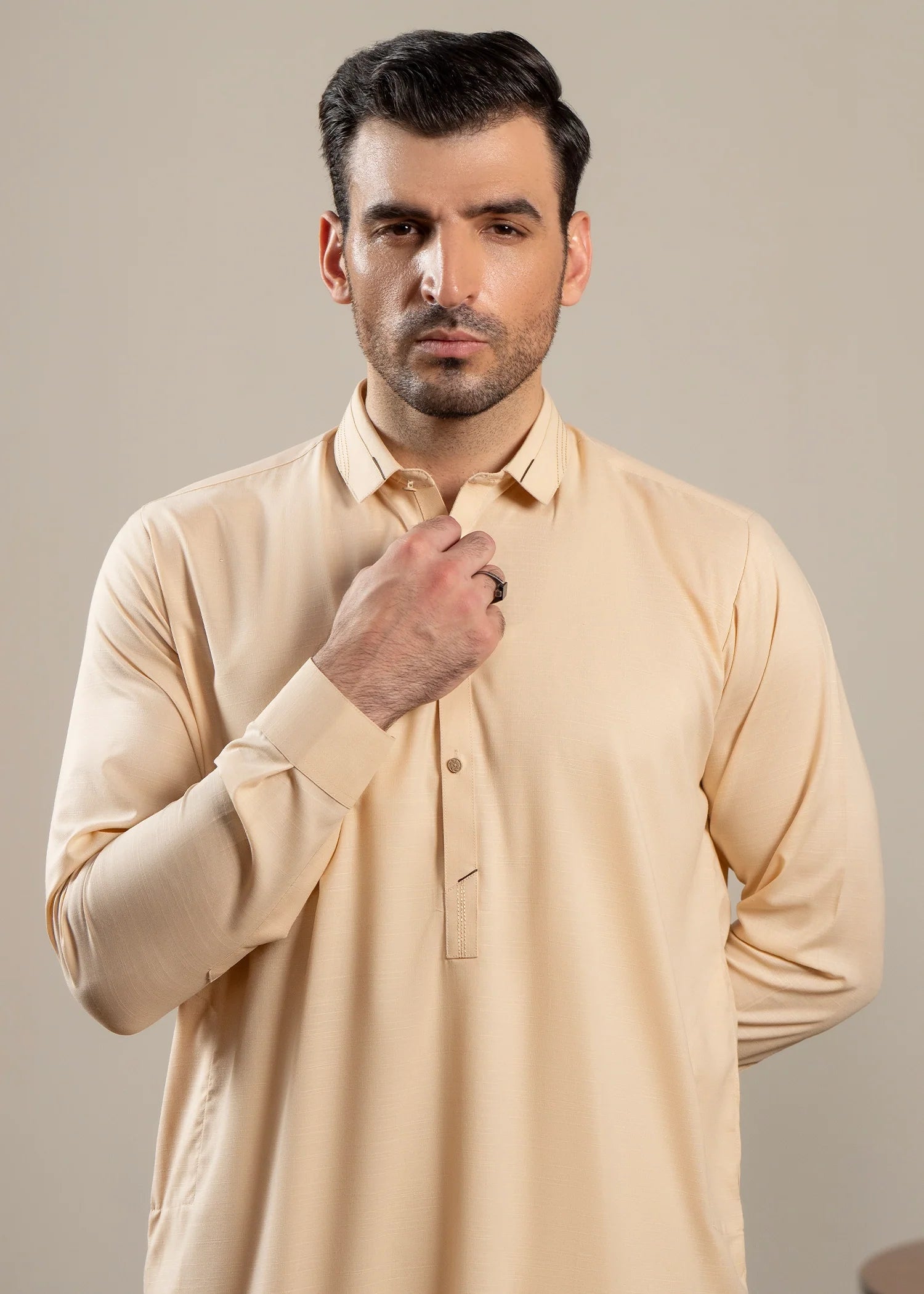 Wash & Wear | Skin Collared Shalwar Kameez