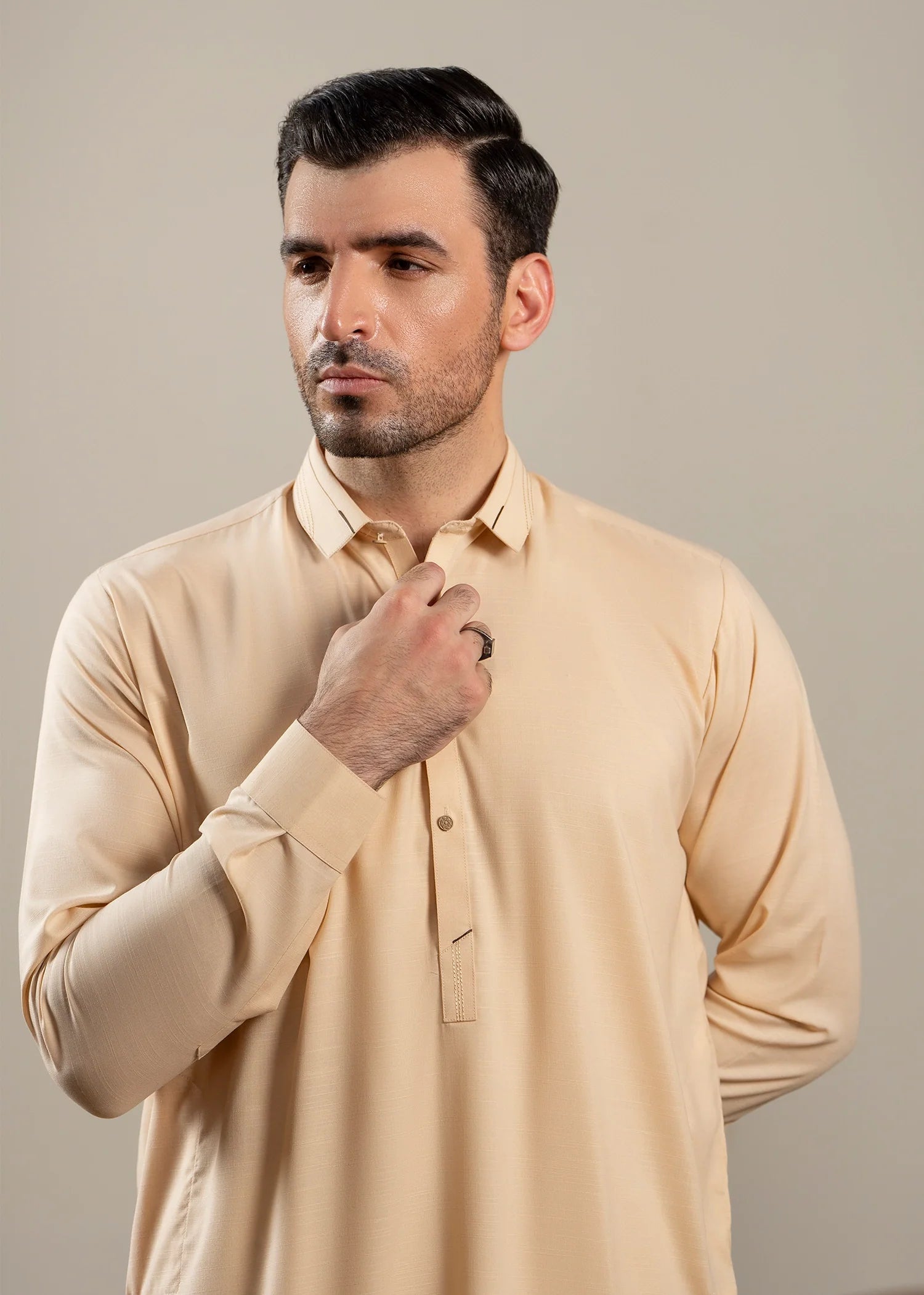 Wash & Wear | Skin Collared Shalwar Kameez