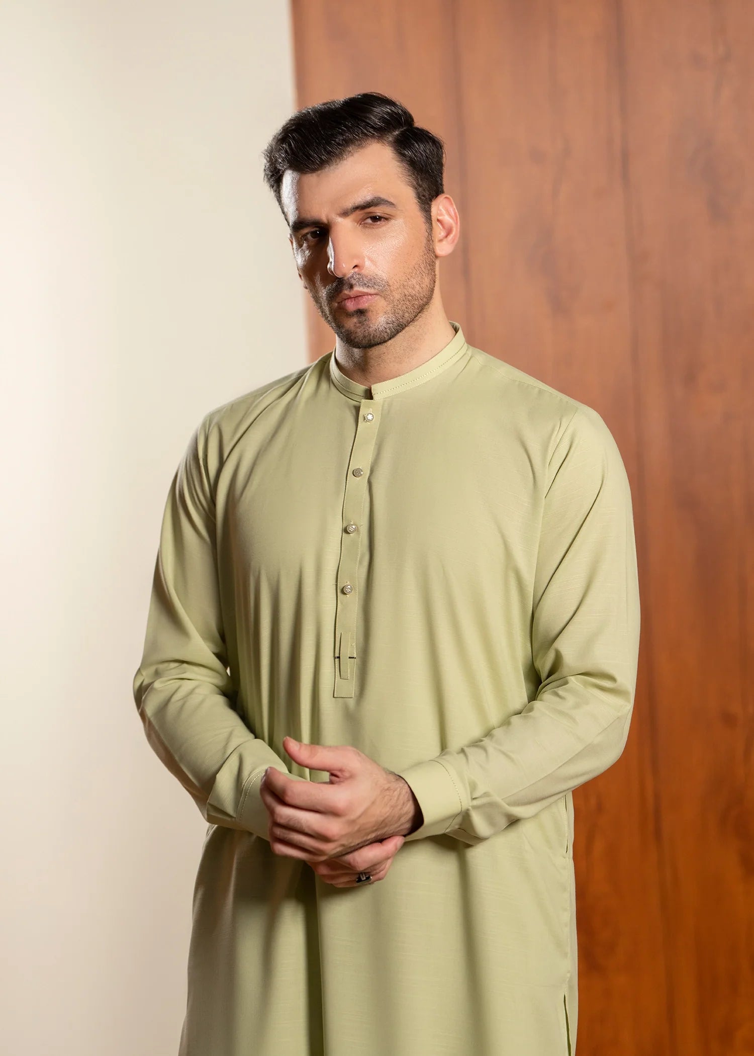 Wash & Wear | Mustard Ban Shalwar Kameez