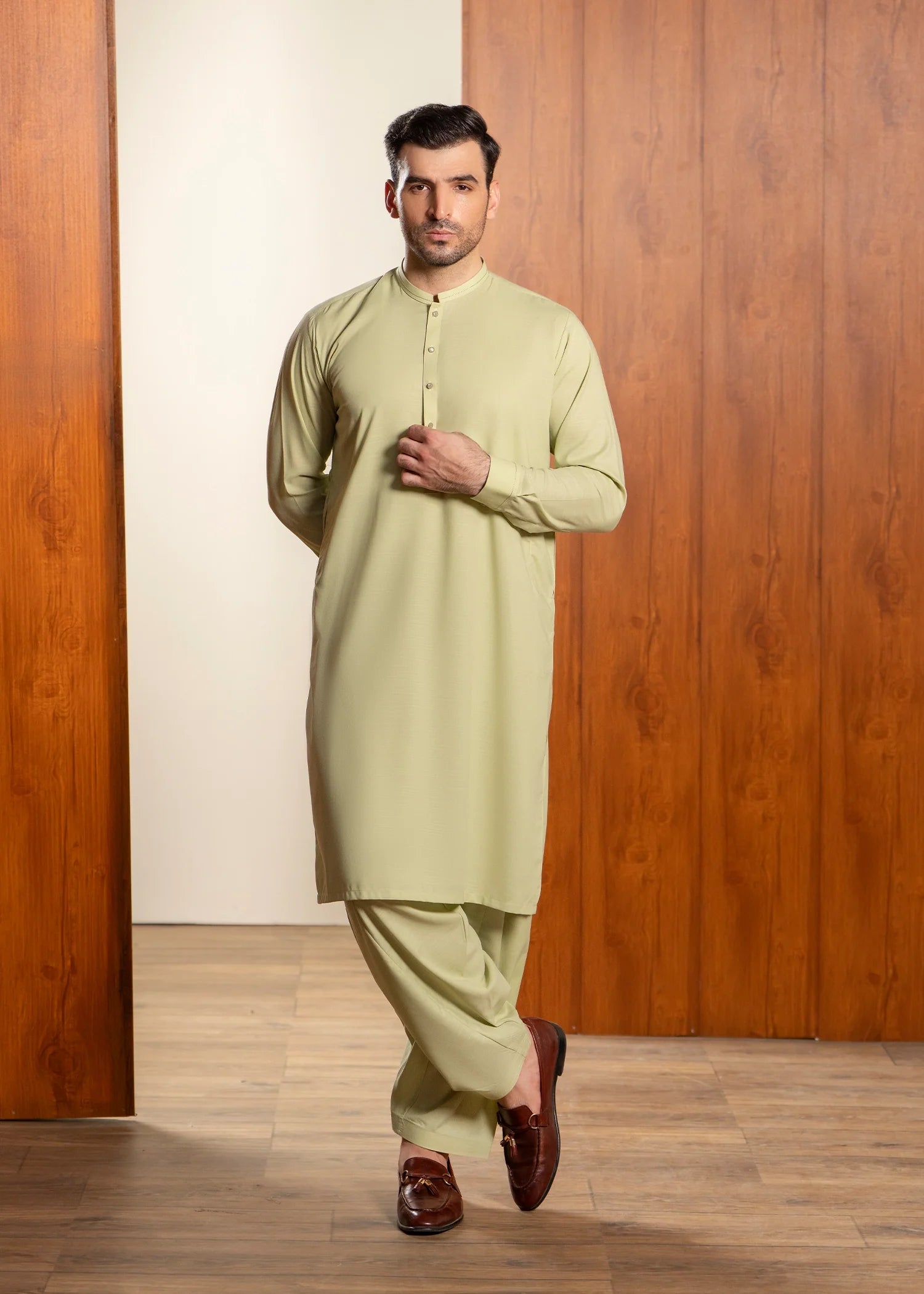 Wash & Wear | Mustard Ban Shalwar Kameez
