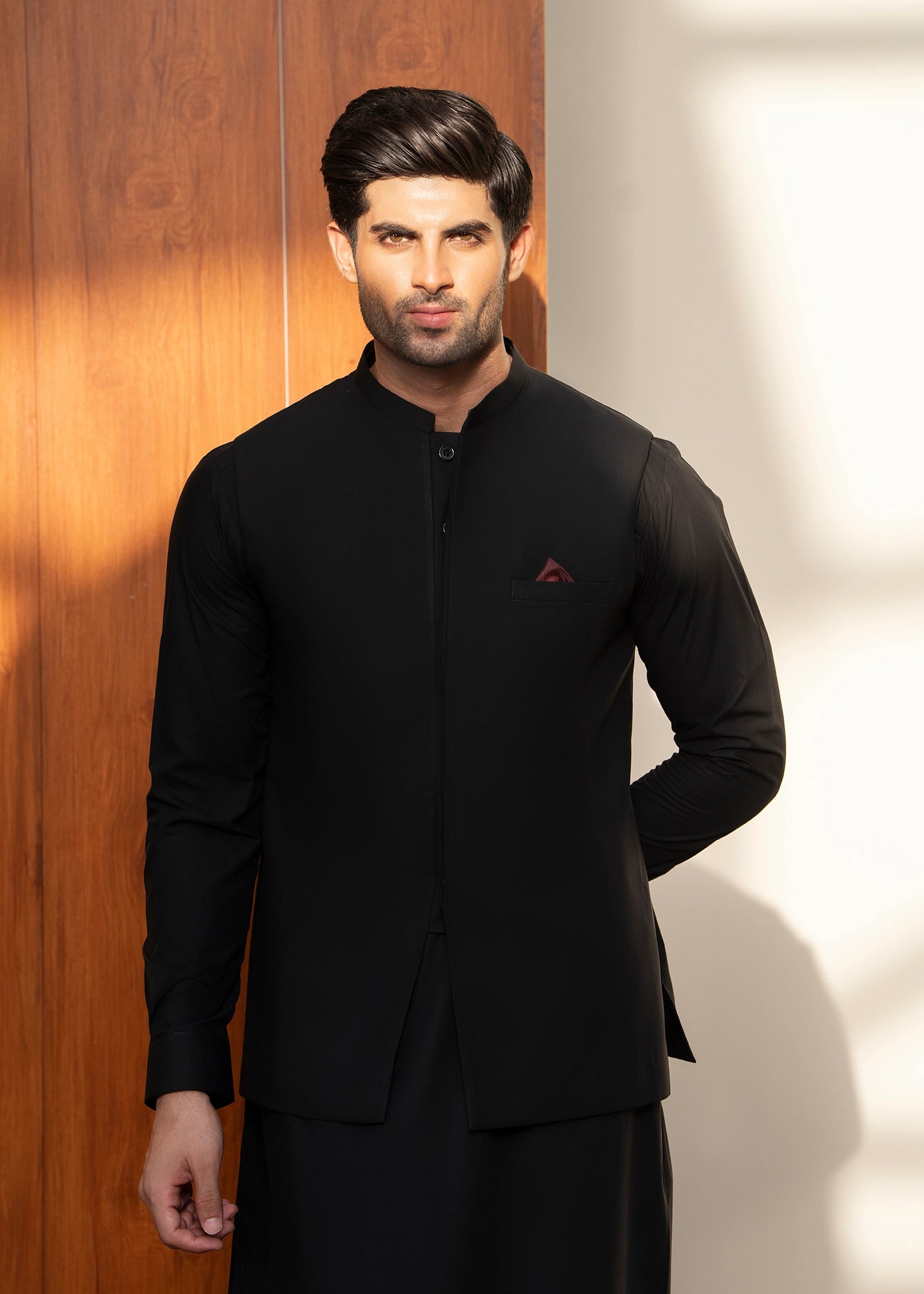 Casual Kameez Shalwar + Waistcoat | Wash & Wear