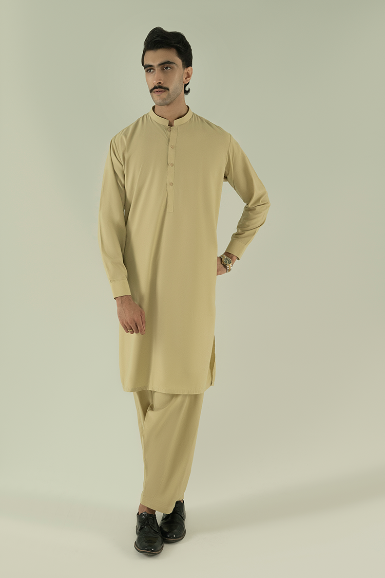 Wash & Wear | Green Ban Kameez Shalwar
