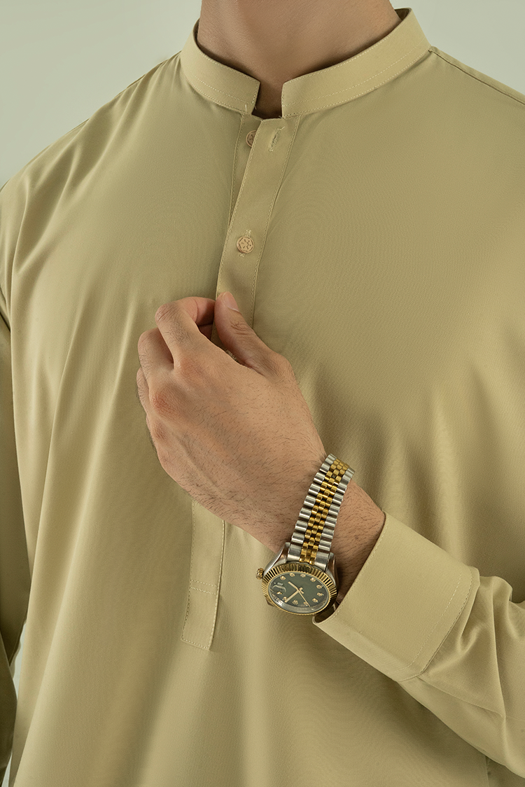 Wash & Wear | Green Ban Kameez Shalwar