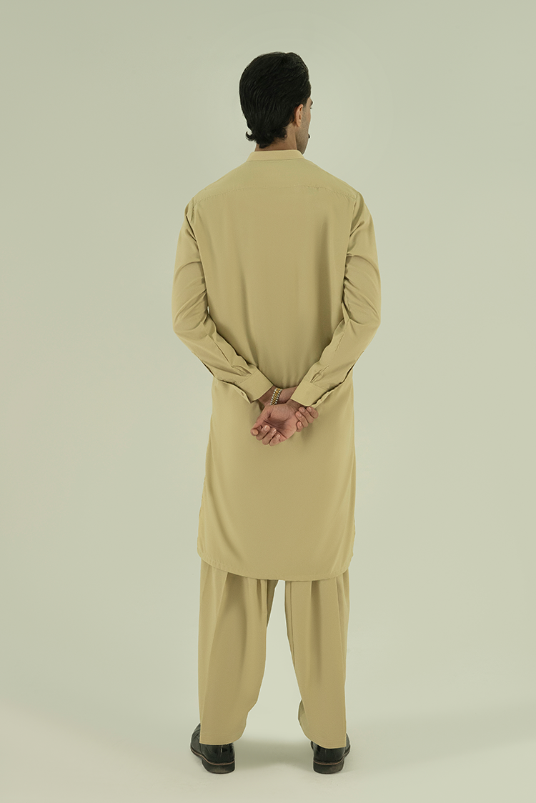 Wash & Wear | Green Ban Kameez Shalwar
