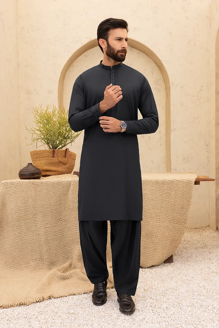 Wash & Wear | Black Ban Shalwar Kameez