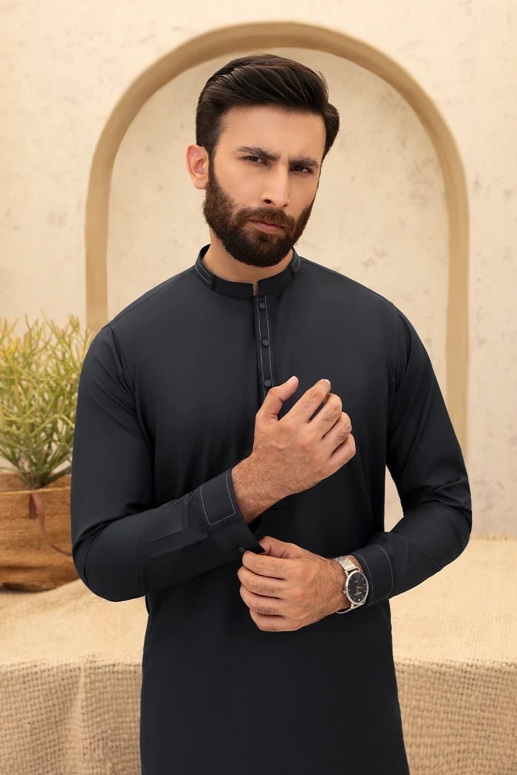 Wash & Wear | Black Ban Shalwar Kameez
