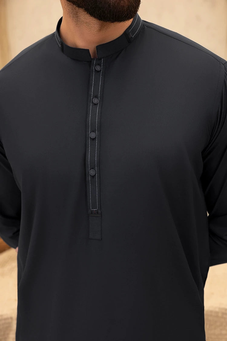 Wash & Wear | Black Ban Shalwar Kameez