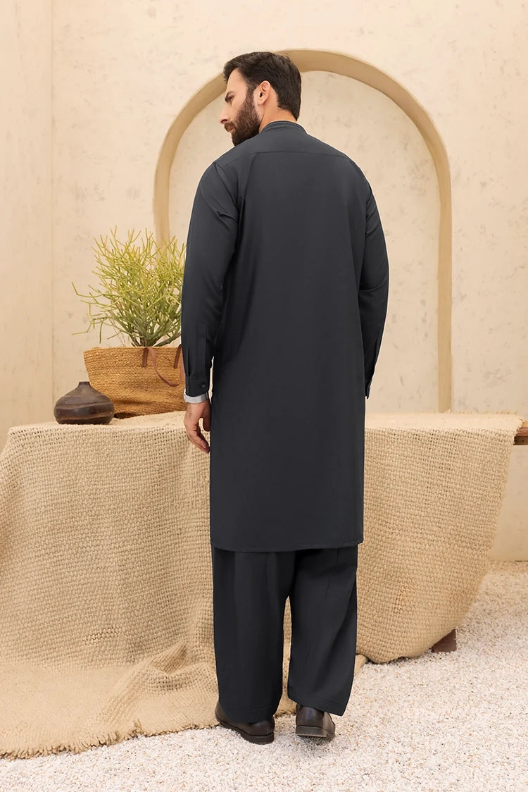Wash & Wear | Black Ban Shalwar Kameez