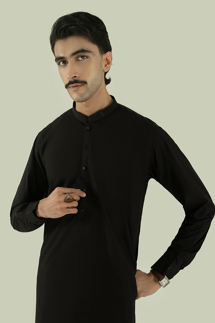 Wash & Wear | Dark Brown Ban Kameez Shalwar