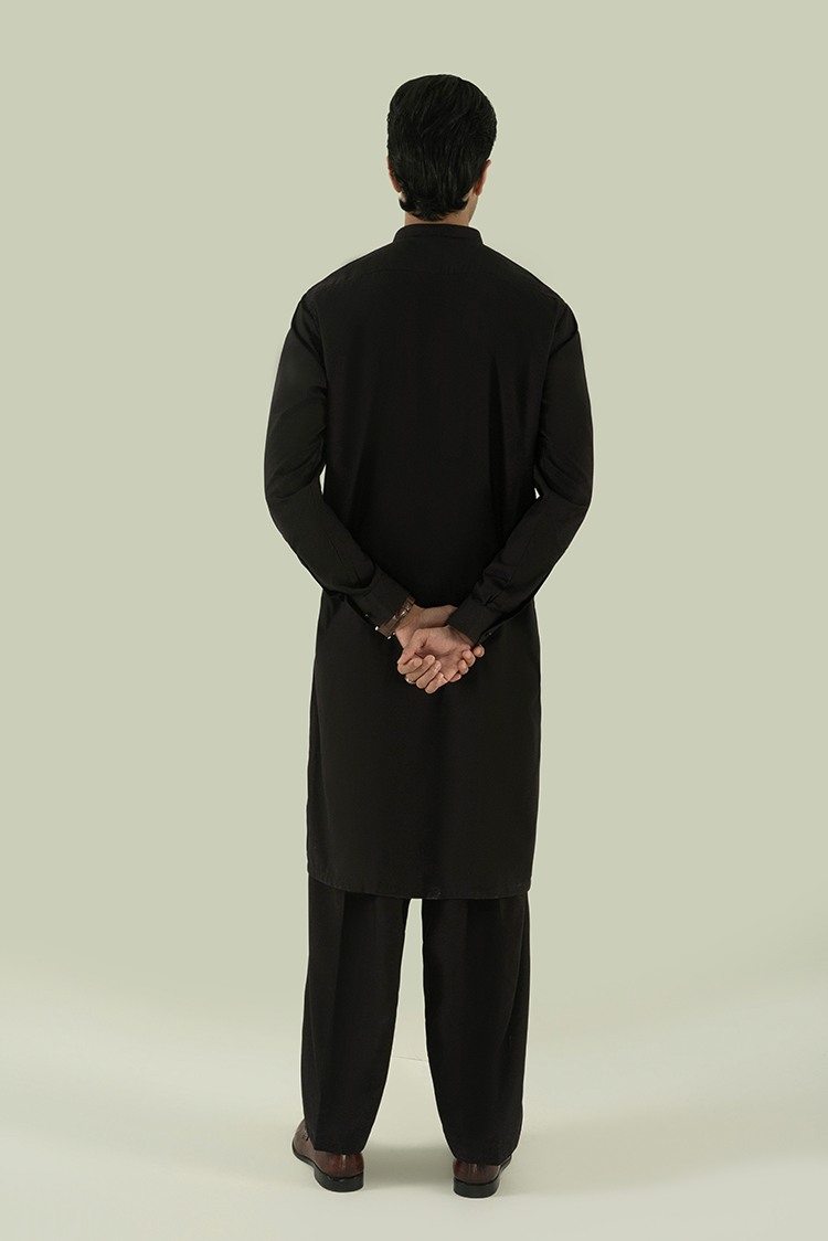 Wash & Wear | Dark Brown Ban Kameez Shalwar