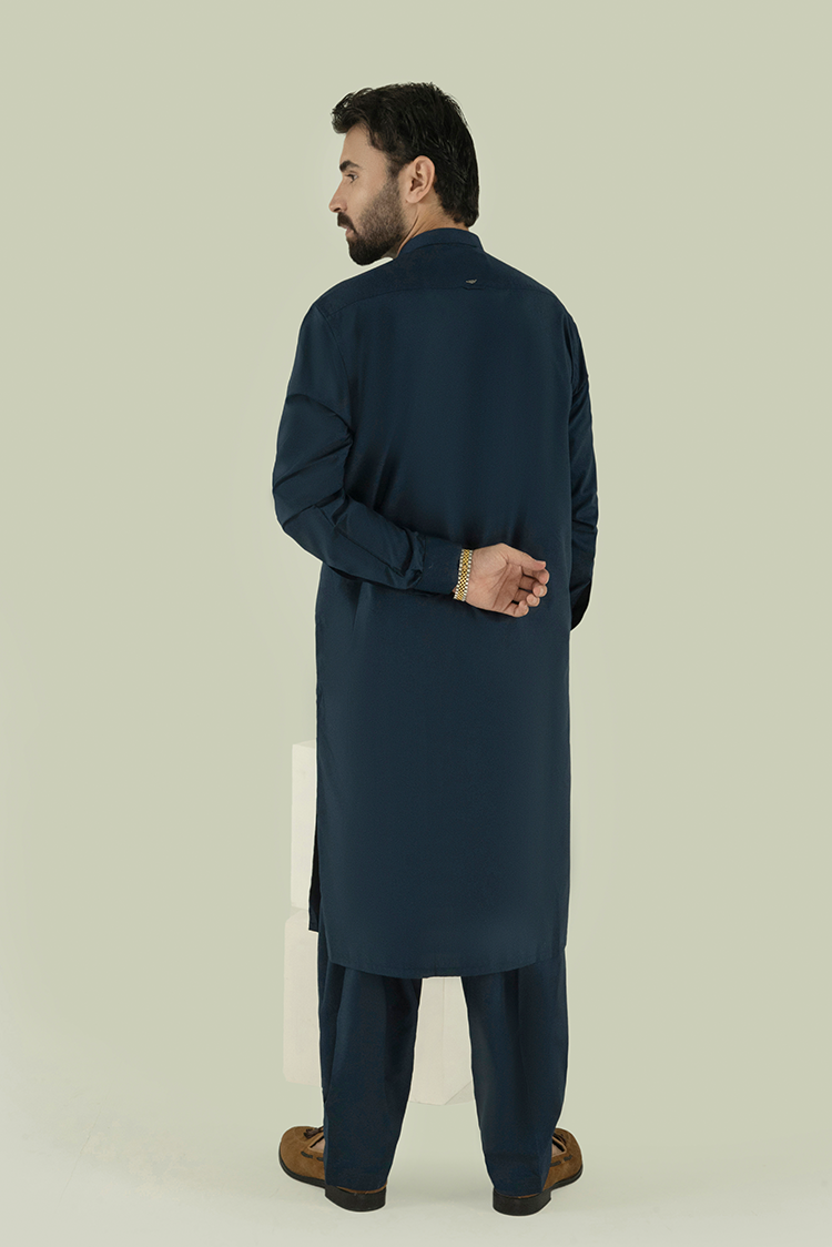 Wash & Wear | Blue Ban Kameez Shalwar