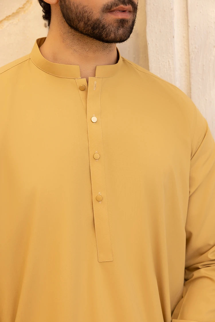 Wash & Wear | Mustard Ban Shalwar Kameez