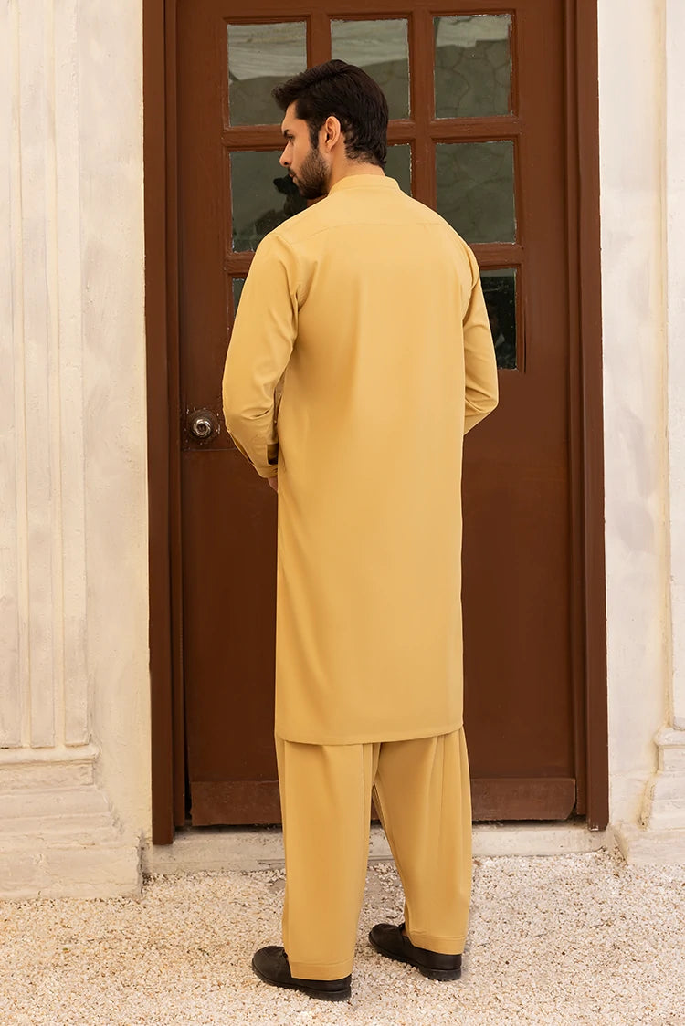Wash & Wear | Mustard Ban Shalwar Kameez