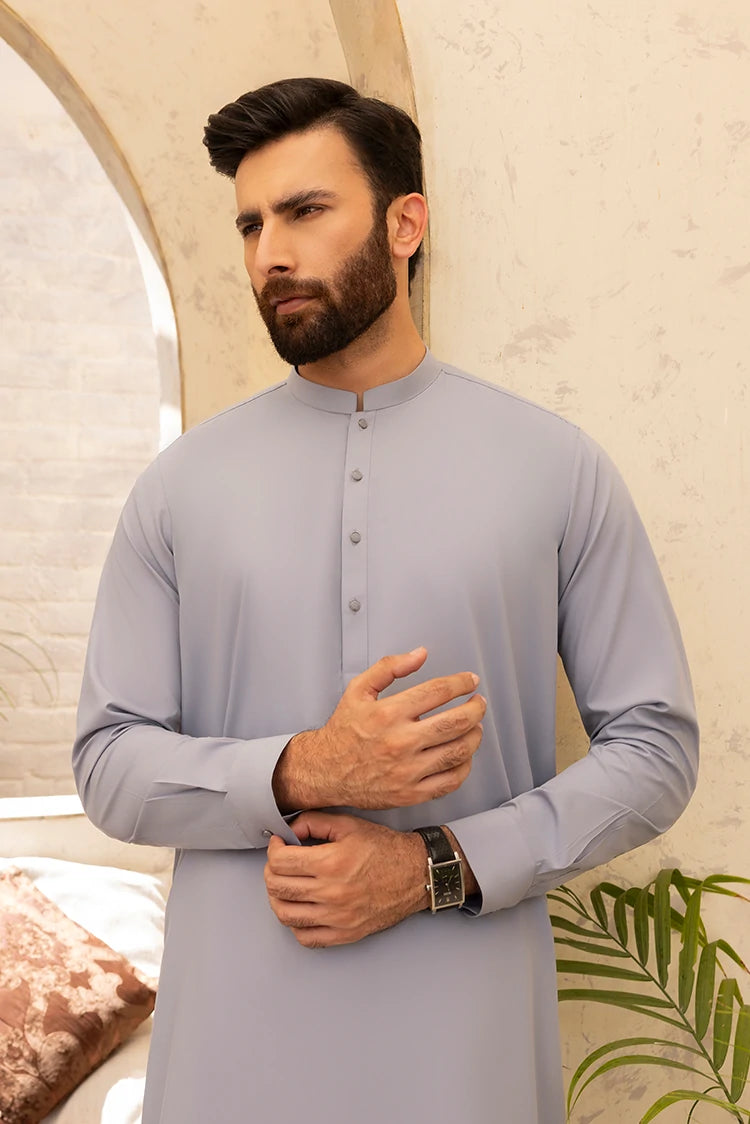 Wash & Wear | Grey Ban Shalwar kameez