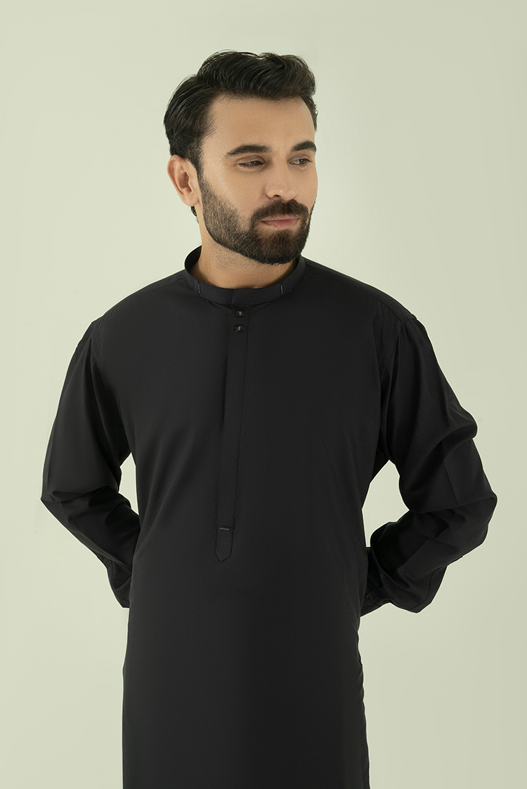 Wash & Wear | Dark Grey Ban Kameez Shalwar