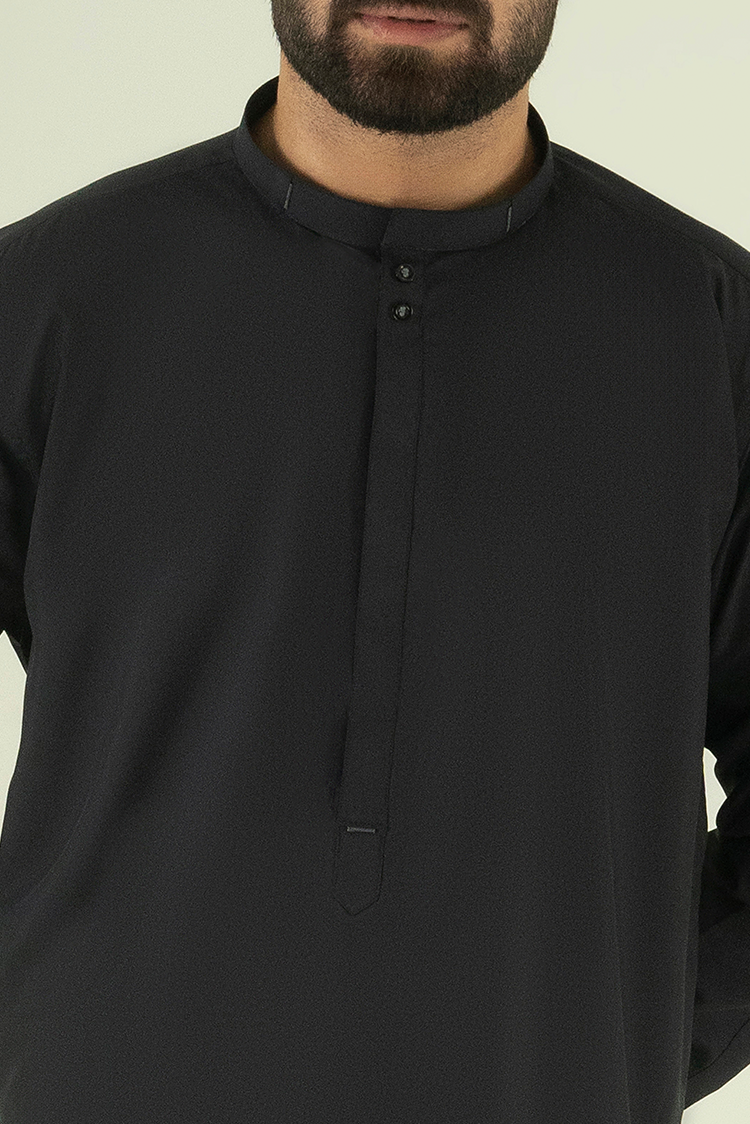 Wash & Wear | Dark Grey Ban Kameez Shalwar