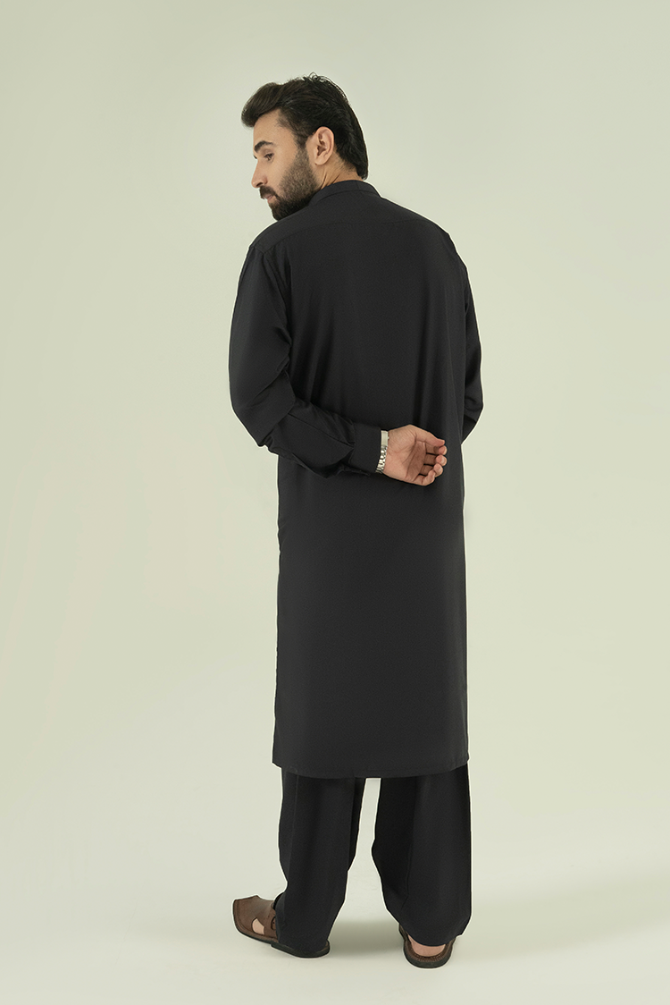 Wash & Wear | Dark Grey Ban Kameez Shalwar