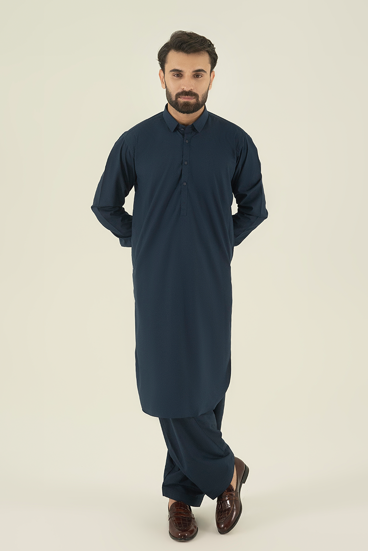 Wash & Wear | Blue Collar Kameez Shalwar