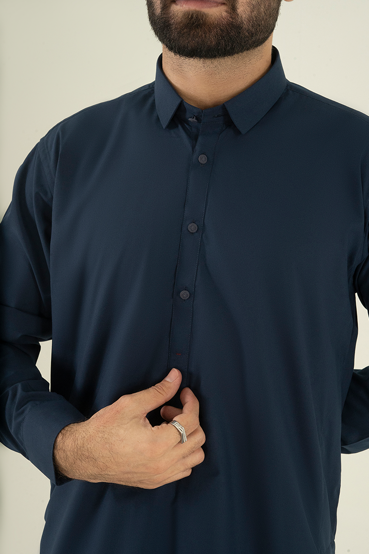Wash & Wear | Blue Collar Kameez Shalwar