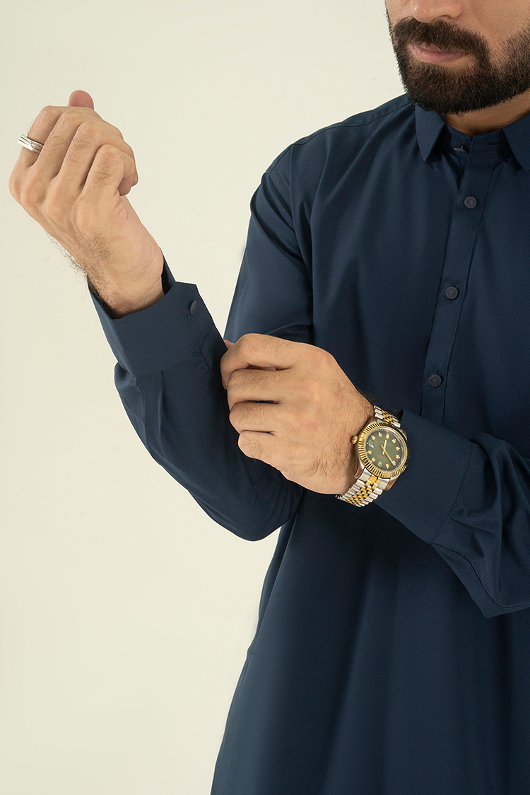 Wash & Wear | Blue Collar Kameez Shalwar