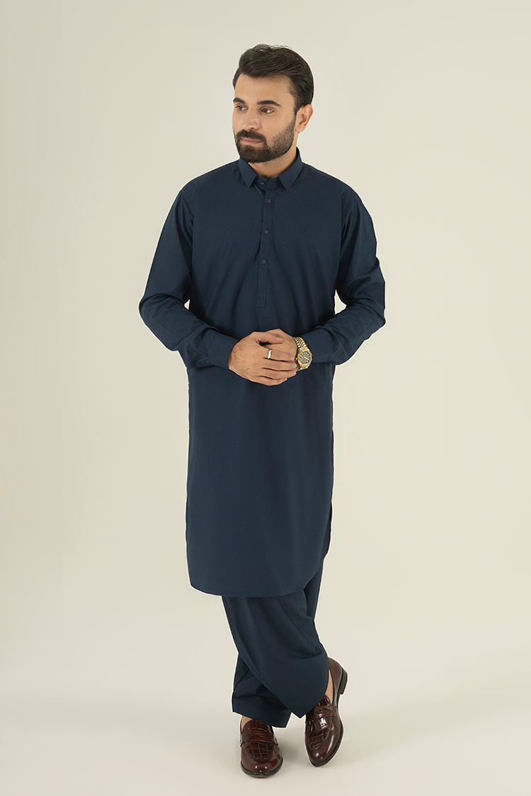 Wash & Wear | Blue Collar Kameez Shalwar