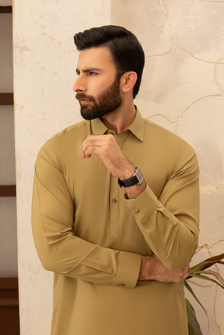 Wash & Wear | Sand Collar Shalwar Kameez