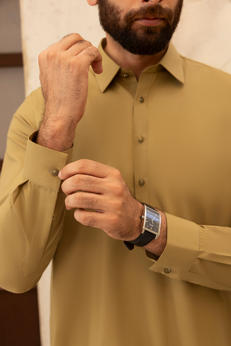 Wash & Wear | Sand Collar Shalwar Kameez