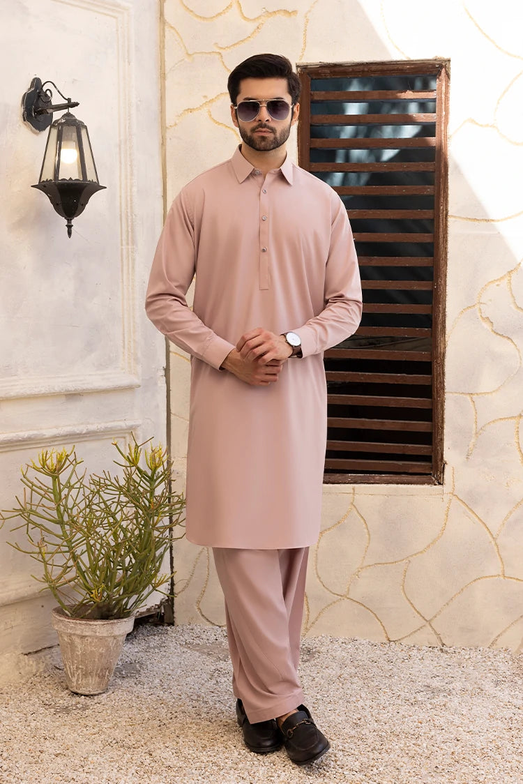 Wash & Wear | Muave Collar Shalwar Kameez