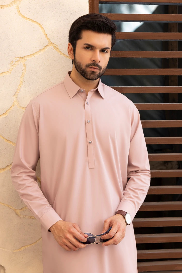 Wash & Wear | Muave Collar Shalwar Kameez