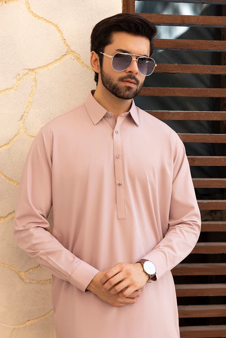 Wash & Wear | Muave Collar Shalwar Kameez
