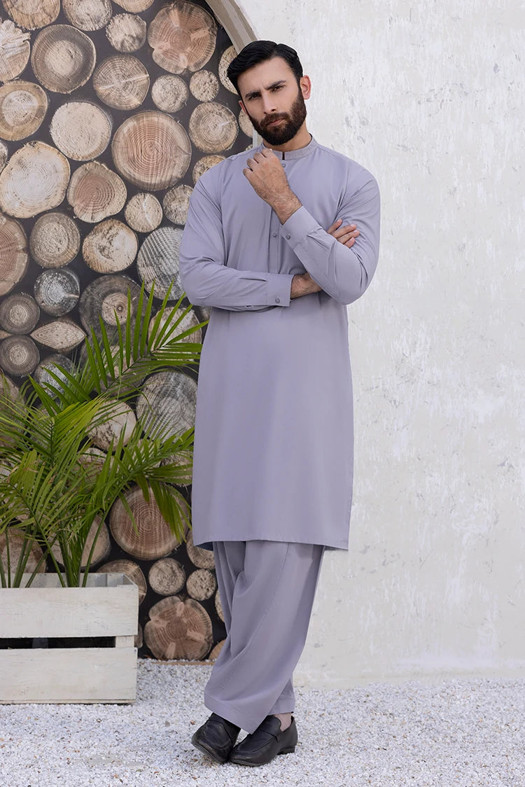 Wash & Wear | Lavender Ban Shalwar Kameez