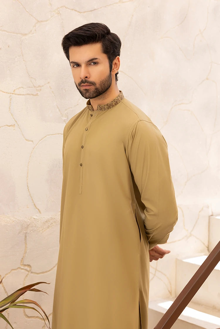 Wash & Wear | Olive Ban Shalwar Kameez