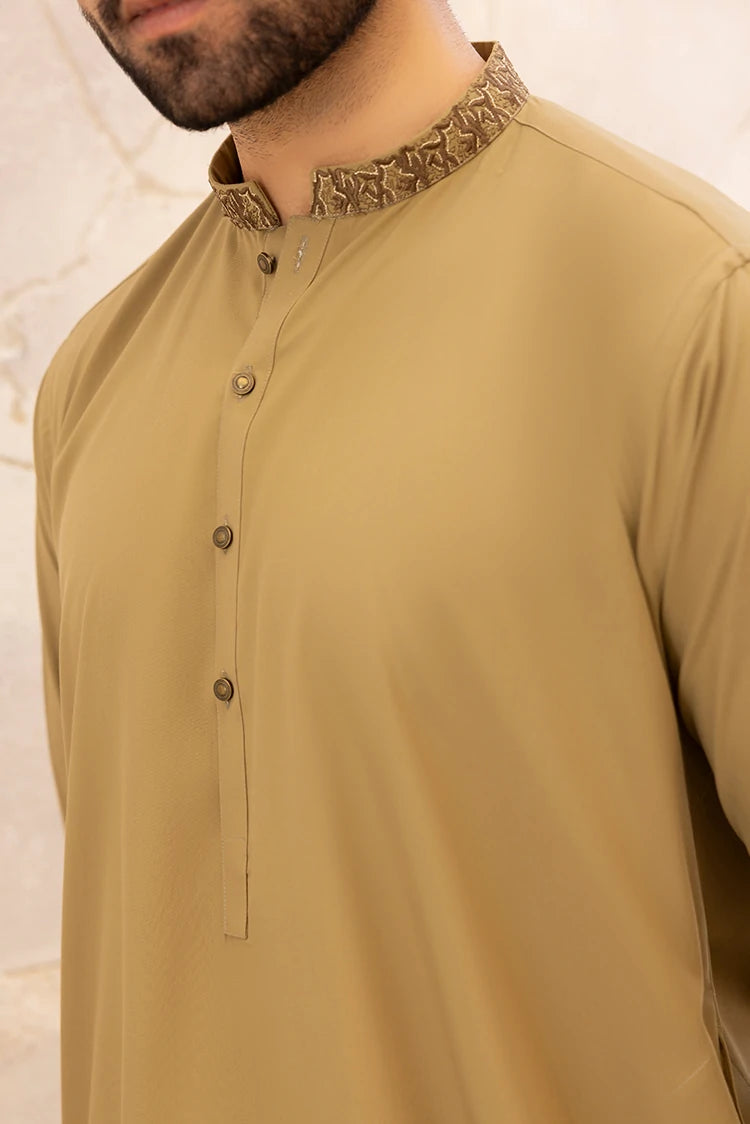 Wash & Wear | Olive Ban Shalwar Kameez