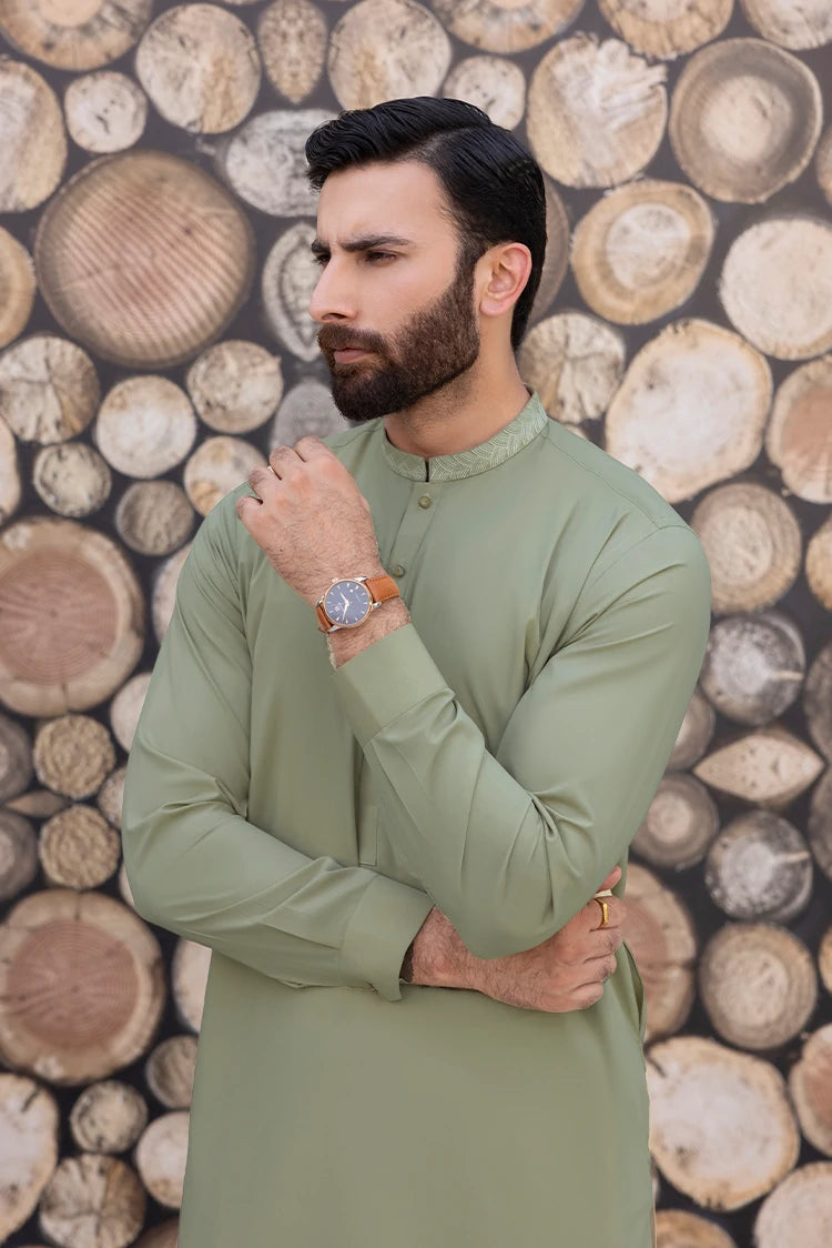 Wash & Wear | Pistachio Ban Shalwar Kameez