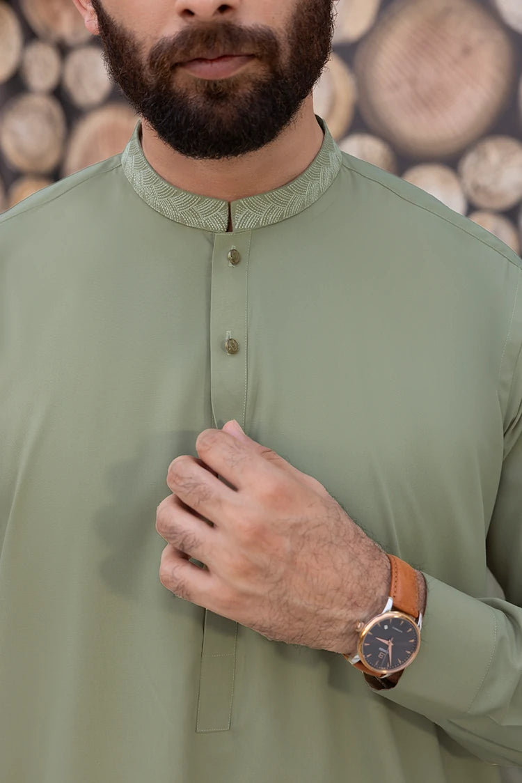 Wash & Wear | Pistachio Ban Shalwar Kameez