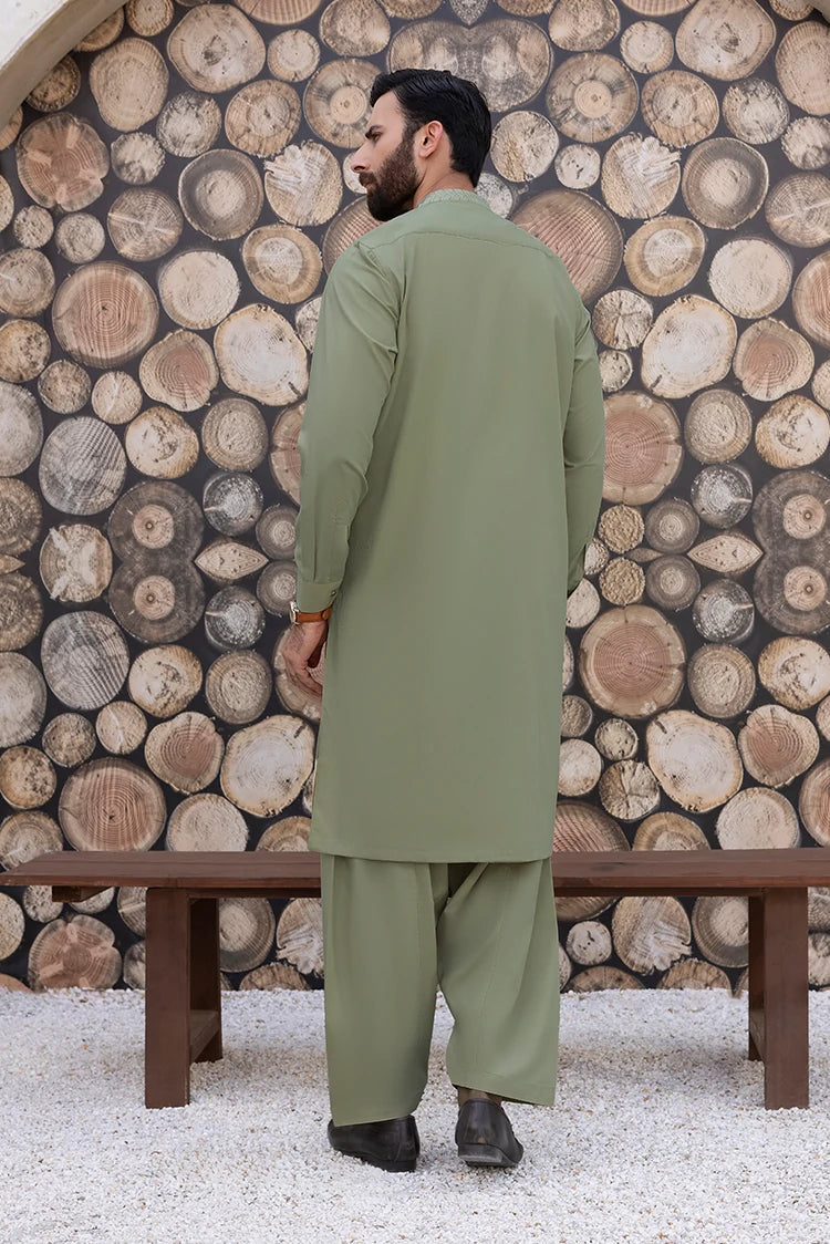 Wash & Wear | Pistachio Ban Shalwar Kameez