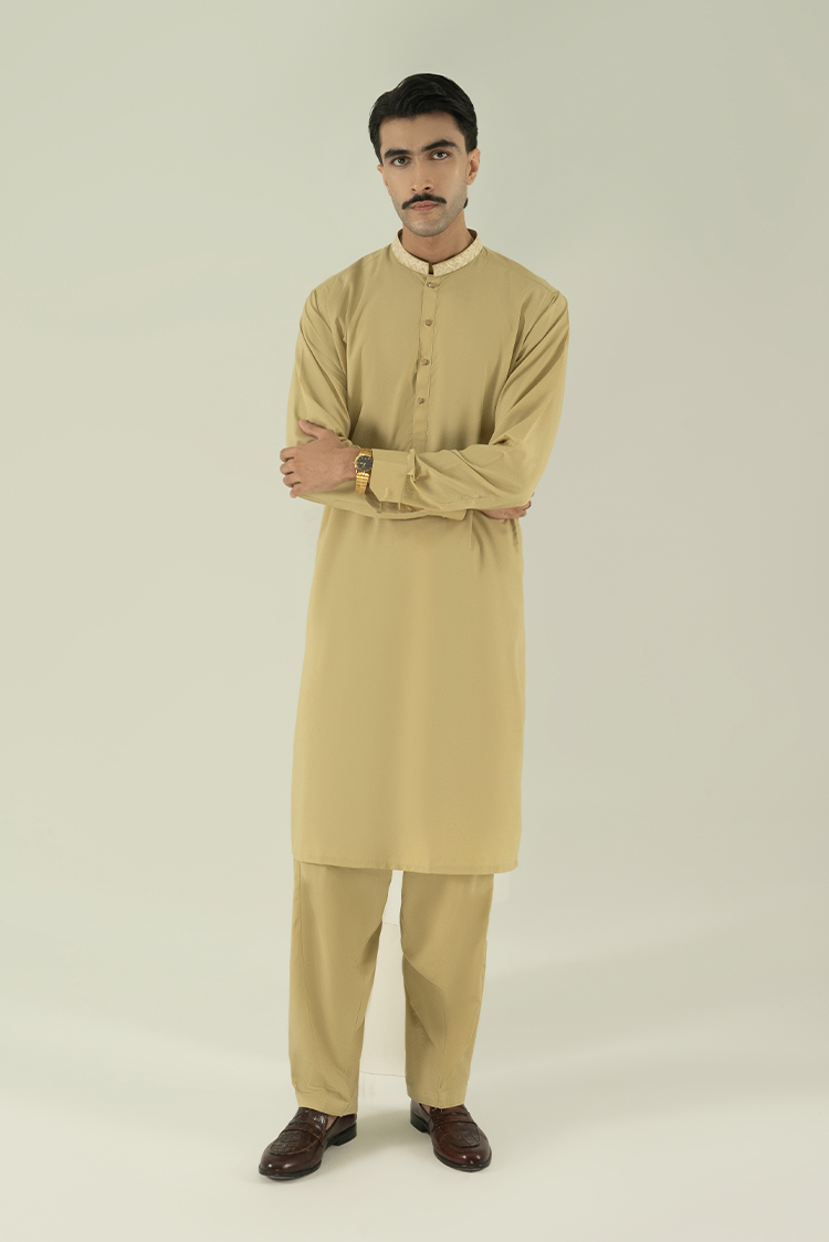 Wash & Wear | Lime Ban Kameez Shalwar
