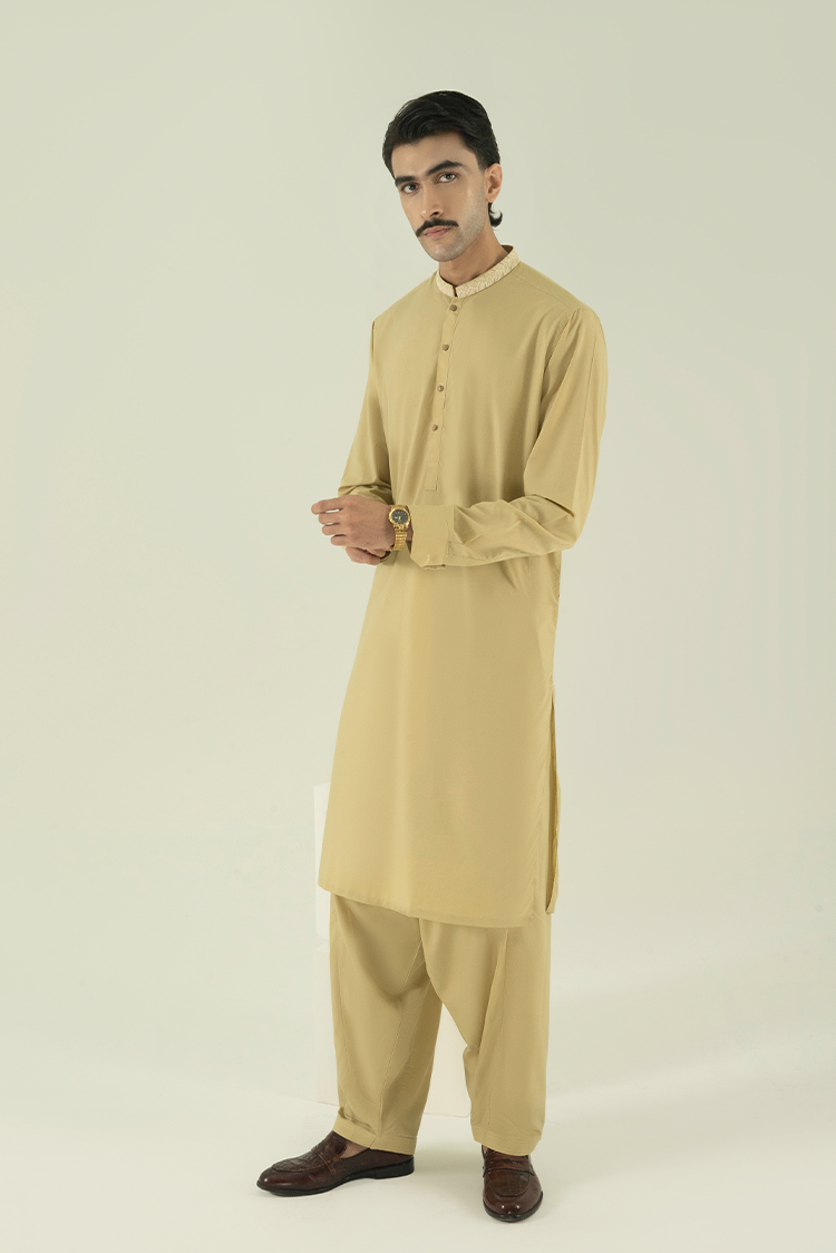 Wash & Wear | Lime Ban Kameez Shalwar