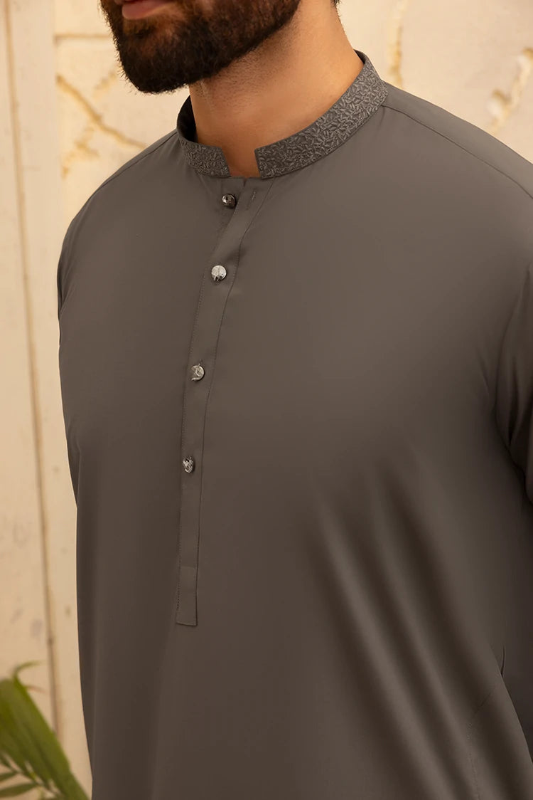 Wash & Wear | Steal Grey Ban Shalwar Kameez
